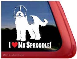 Sproodle Dog Window Decal