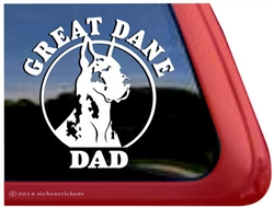 Harlequin Great Dane Dad Car Truck RV Window Decal Sticker