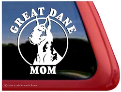 Harlequin Great Dane Mom Car Truck RV Window Decal Sticker