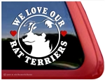 Rat Terrier Dad Dog Car Truck RV Window Decal Sticker