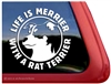 Rat Terrier Dog Car Truck RV Vinyl Window Decal Sticker