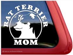 Rat Terrier Dad Mom Car Truck RV Window Decal Sticker