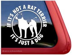 Decker Giant Rat Terrier Dog Car Truck RV Window Decal Sticker