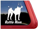 Decker Giant Rat Terrier Dog Car Truck RV Window Decal Sticker