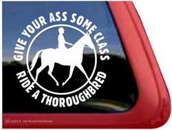 Thoroughbred Riding Horse Trailer Car Truck RV Window Decal Sticker