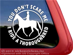Thoroughbred Riding Horse Trailer Car Truck RV Window Decal Sticker