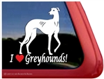 I Love Greyhounds Dog iPad Car Truck RV Window Decal Sticker