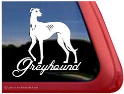 Elegant Greyhound Dog iPad Car Truck RV Window Decal Sticker