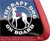 Greyhound Therapy Dog iPad Car Truck RV Window Decal Sticker