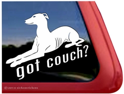 Got Couch Greyhound Dog iPad Car Truck RV Window Decal Sticker