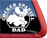 Cocker Spaniel Dad Vinyl Car Truck RV Laptop Tablet Window Decal