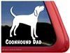 Coonhound Dad Dog Car Truck RV Window Decal Stickers