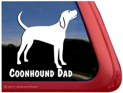 Coonhound Dad Dog Car Truck RV Window Decal Stickers