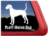 Plott Hound Dad Dog Car Truck RV Window Decal Sticker