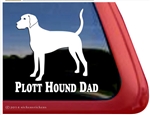 Plott Hound Dad Dog Car Truck RV Window Decal Sticker