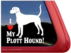 Plott Hound Love Dog Car Truck RV Window Decal Sticker