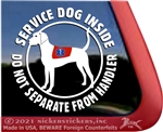 Service Dog Plott Hound Car Truck Window Decal Sticker