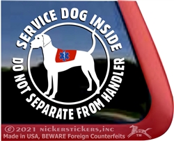 Service Dog Plott Hound Car Truck Window Decal Sticker