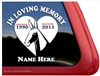 Custom Memorial Mule Heart Love Head Car Truck RV Window iPad Trailer Decal Sticker