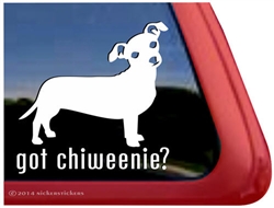 Got Chiweenie Dog iPad Car Truck RV Window Decal Sticker