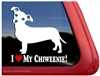 I Love My Chiweenie Dog iPad Car Truck RV Window Decal Sticker