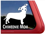 Chiweenie Mom Dog iPad Car Truck RVe Window Decal Sticker