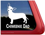 Chiweenie Dad Dog iPad Car Truck RVe Window Decal Sticker