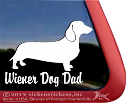 Wiener Dad Dachshund Dog Car Truck RV Window Decal Sticker