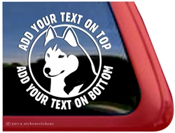 Custom Siberian Husky Dog iPad Car Truck Window Decal Sticker