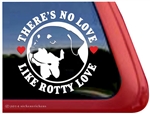 Love Rottweiler Head Dog Window Car Truck RV Decal Sticker