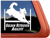 Golden Retriever Agility Dog Window Decal