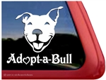 Adopt-a-Bull Pit Bull Adoption Car Truck RV Vinyl Window Decal Sticker