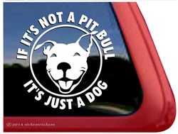 Funny Smiling Pit Bull Terrier Love Dog Car Truck iPad RV Window Decal Sticker