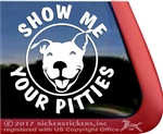 Funny Smiling Pit Bull Terrier Love Dog Car Truck iPad RV Window Decal Sticker