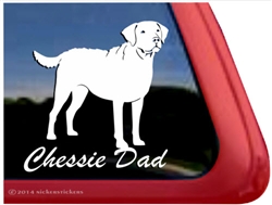 Chessie Dad Chesapeake Bay Retriever Dog iPad Car Truck RV Window Decal Sticker