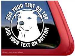 Custom Pit Bull Dog Head APBT iPad Car Truck RV Window Decal Sticker