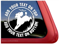 Custom Poodle Duck Hunting Gun Dog iPad Car Truck Window Decal Sticker