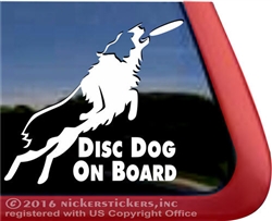 Disc Dog Frisbee Dog Australian Shepherd Aussie Car Truck RV Window Decal Sticker