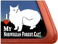 Norwegian Forest Cat Window Decal