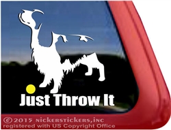 Just Throw It Springer Spaniel Car Truck RV Window Decal Sticker