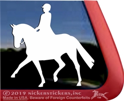 Dressage Rider Horse Trailer Window Decal