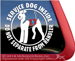 Airedale Terrier Service Dog Car Truck Window Decal Sticker