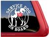 Akita Service Dog Car Truck Window Decal Sticker