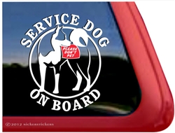 Akita Service Dog Car Truck Window Decal Sticker