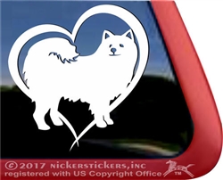 Custom American Eskimo Eskie Dog Vinyl Car Truck RV Window Decal Sticker