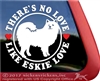 American Eskimo Dog Eskie Dog Car Truck RV Window Decal Sticker