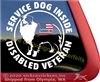 Australian Shepherd Service Dog Window Decal