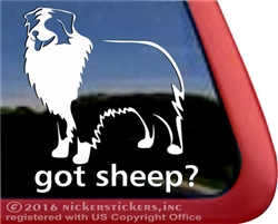 Got Sheep Australian Shepherd Herding Dog Aussie Car Truck RV Window Decal Sticker