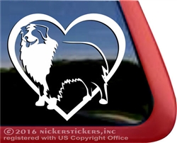 Love Aussie Heart Australian Shepherd Dog Car Truck RV Window Decal