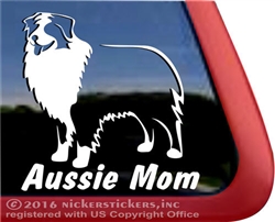 Aussie Mom Australian Shepherd Dog Car Truck RV Window Decal Sticker